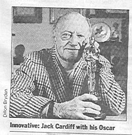 Jack Cardiff with his Oscar
